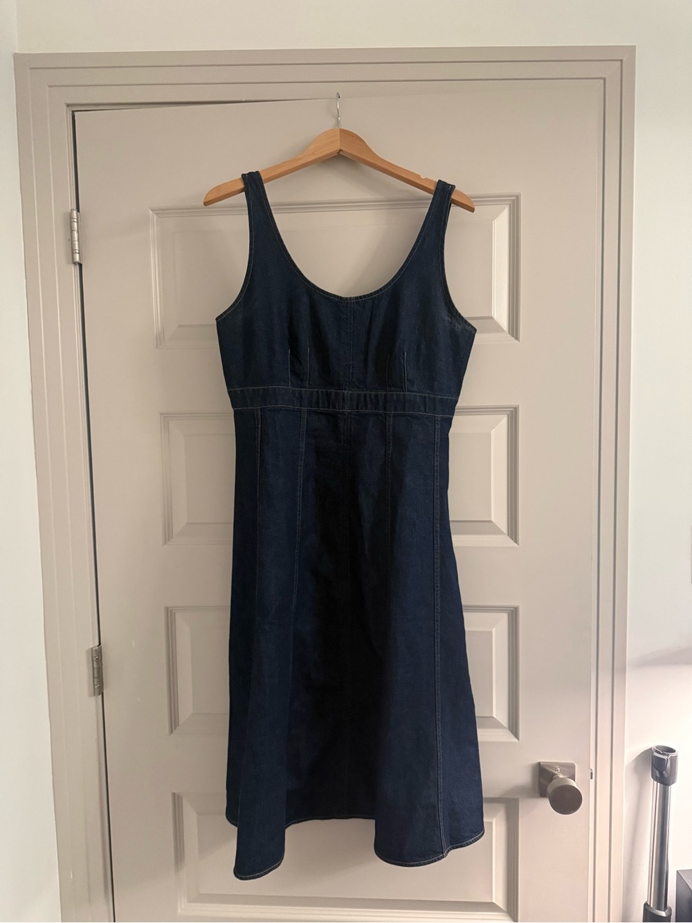 Banana Republic Dark Blue scoop neck denim dress